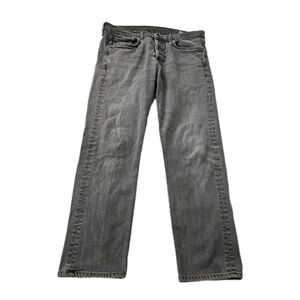 Rag & Bone Jeans Mens 34 Shelter Gray Black Fit 2 Slim Button Fly Stretch Denim